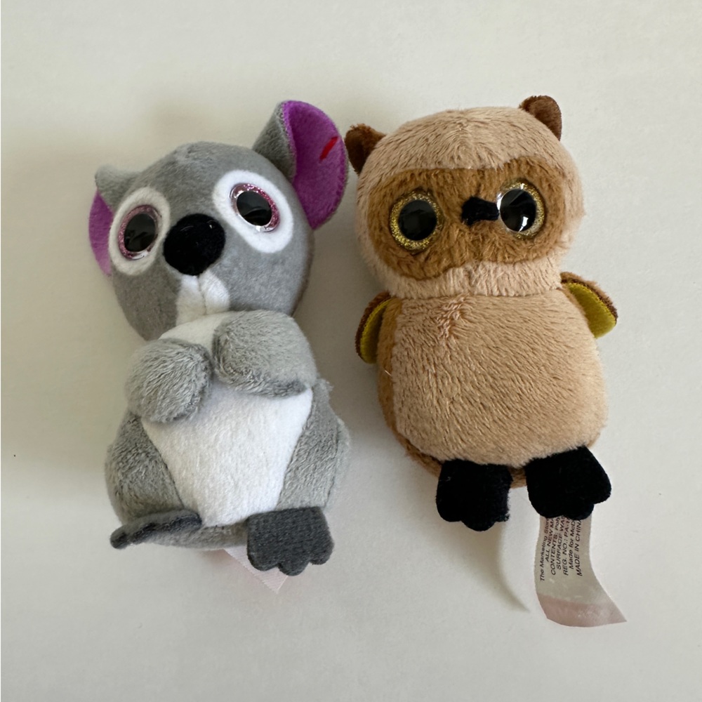 4/$25 - 2 TY Beanie‎ Boos Owl Koala